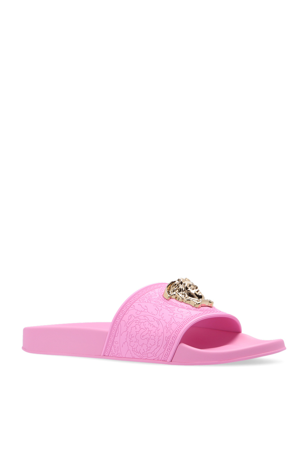 Pink Palazzo slides with appliqu Versace IetpShops Germany